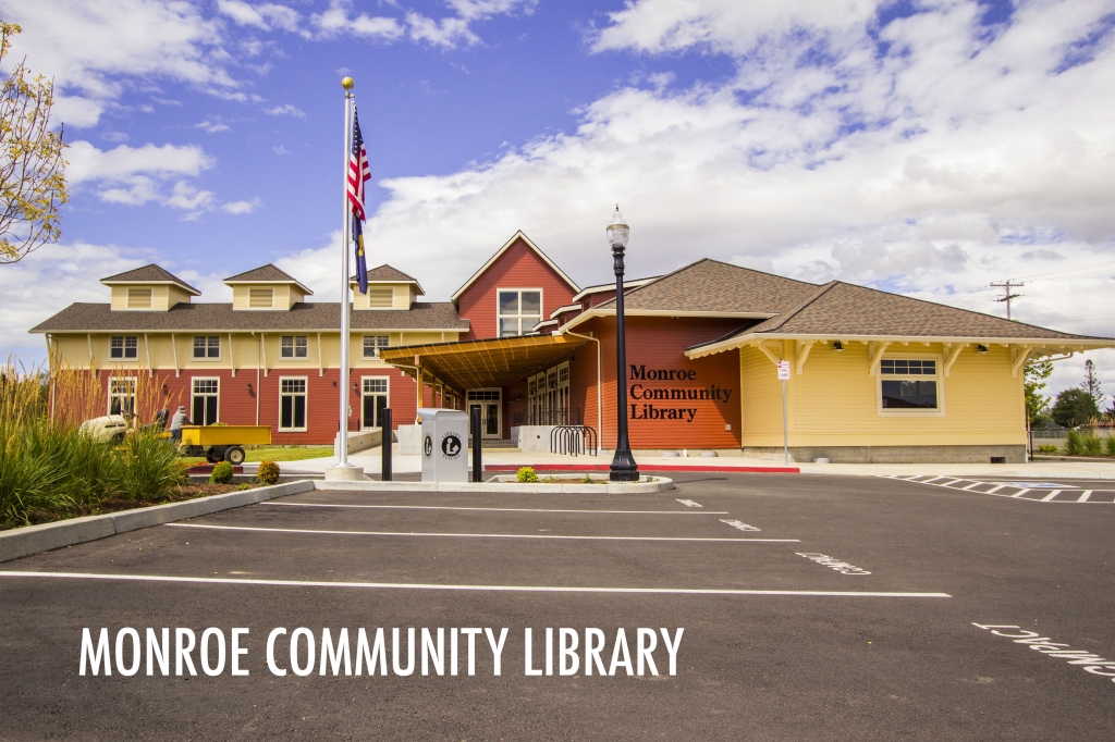 Monroe Public Library main entrance