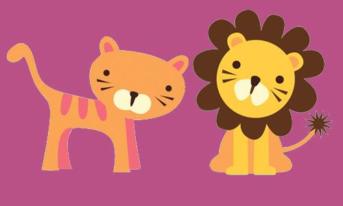 familystorytime lion on pink background