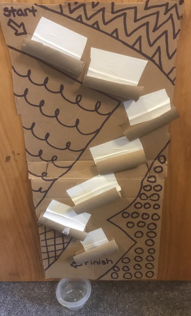 3rd Example of cardboard marble run