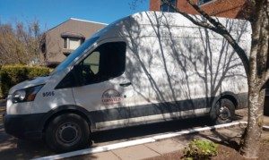 Photo of library courier van