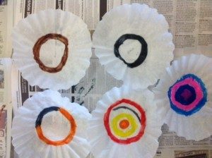 Add color to coffee filter