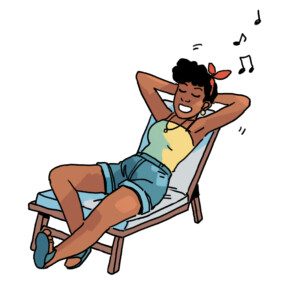 Relaxing and listening