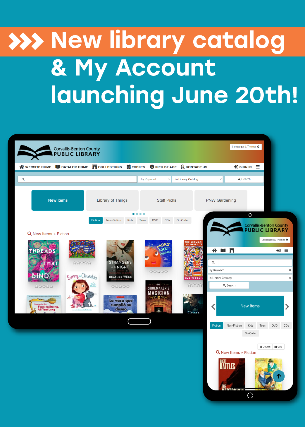 New Catalog Launches June 20! CorvallisBenton County Public Library